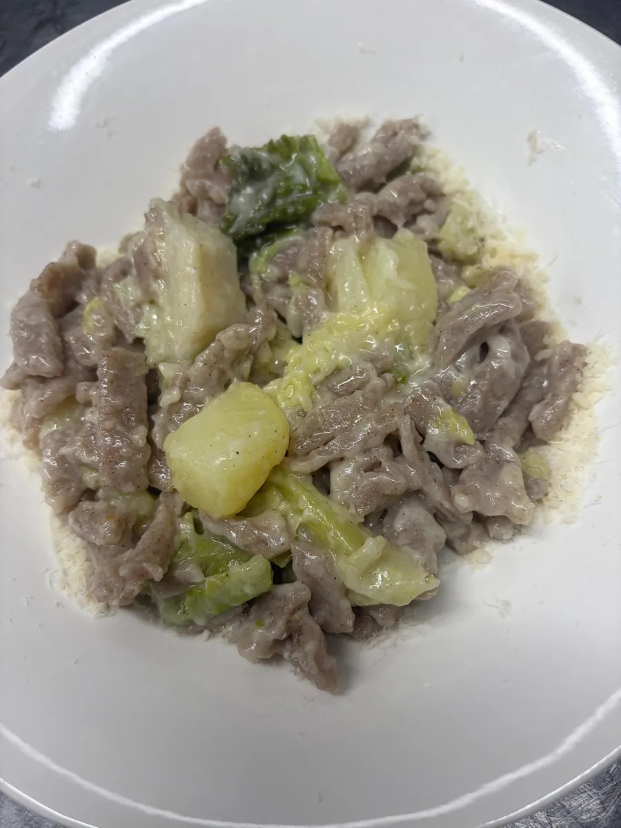 Pizzoccheri di grano saraceno con patate e verza